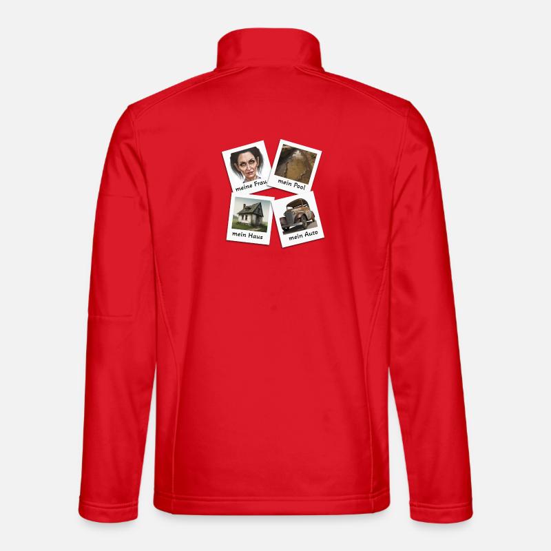 Anti-Angeber-Motiv - Unisex Softshelljacke - Rot