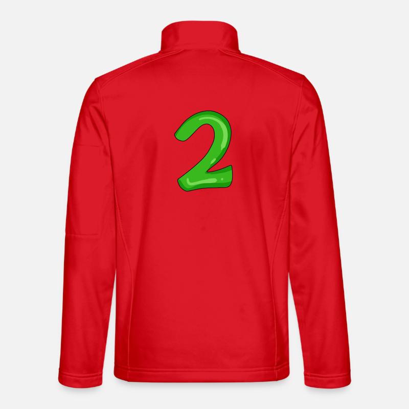 Zwei - 2 - Nummer Zahl Unisex Softshelljacke
