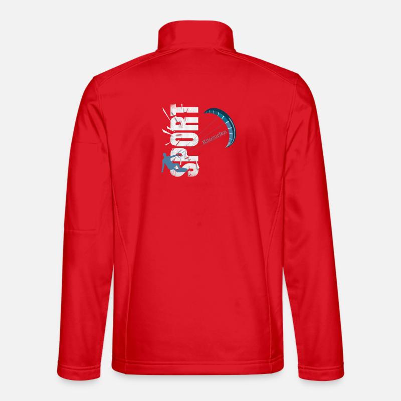 Kitesurfen - Unisex Softshelljacke - Rot