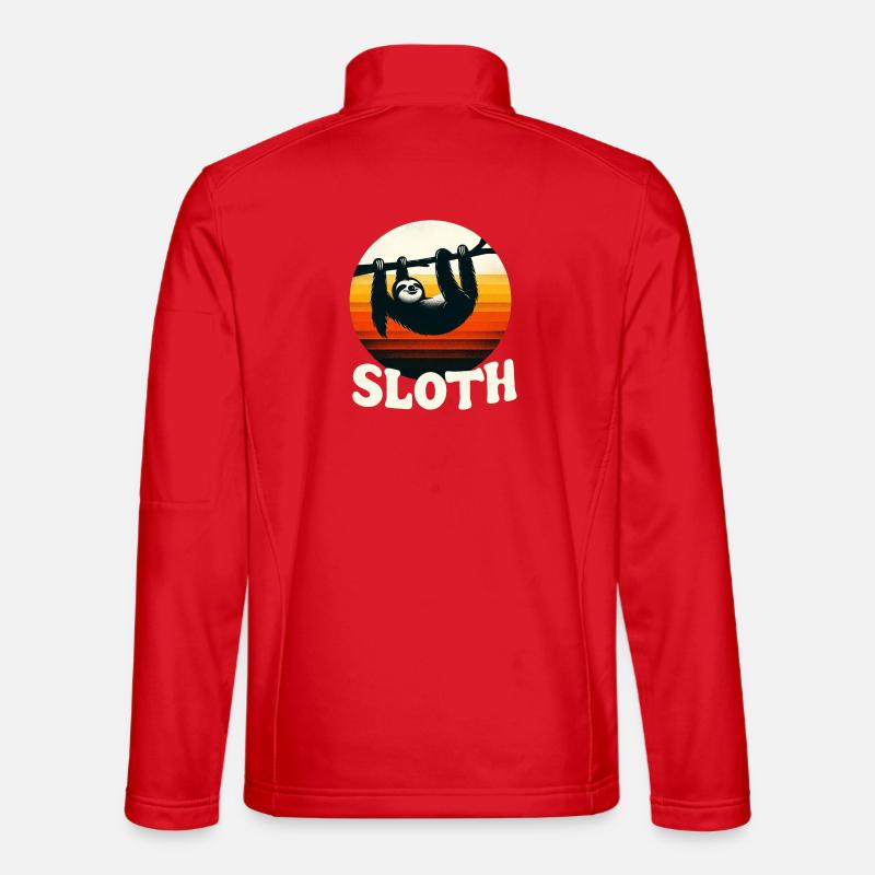 Sunset Sloth - Unisex Softshell Jacket - red
