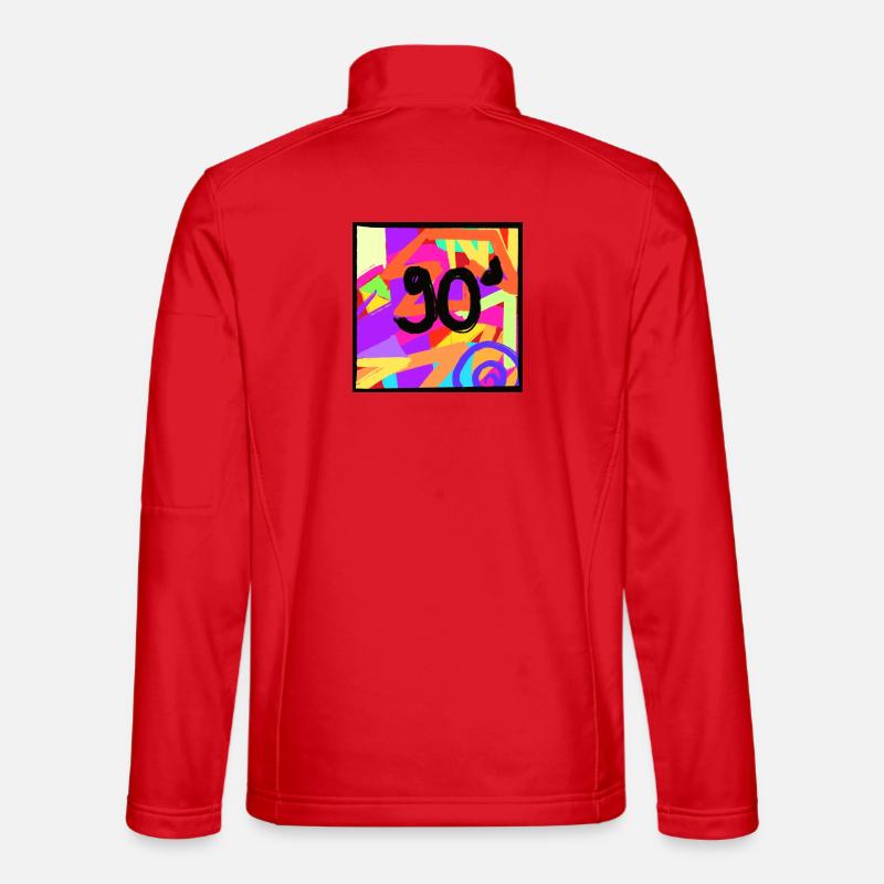 Retro style 90s design - Unisex Softshell Jacket - red