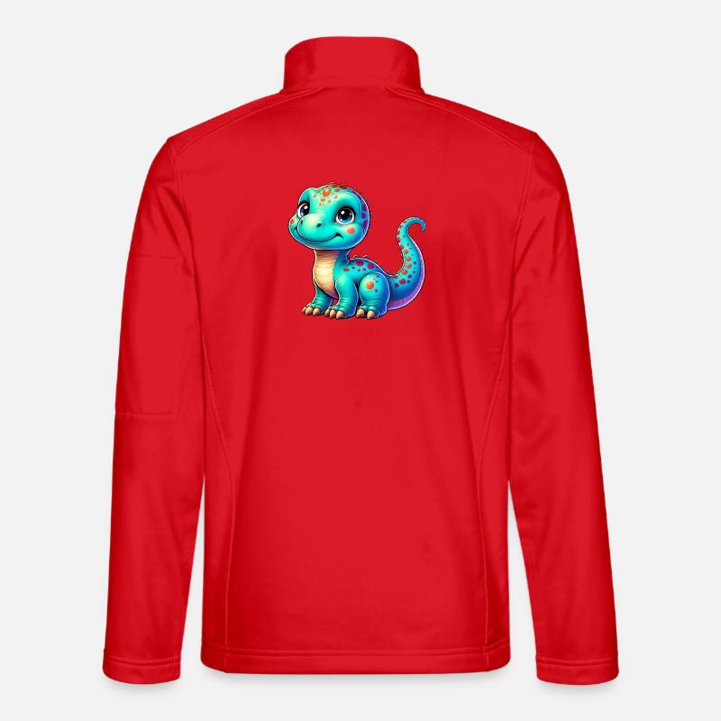 Dinosaurier - Unisex Softshelljacke - Rot