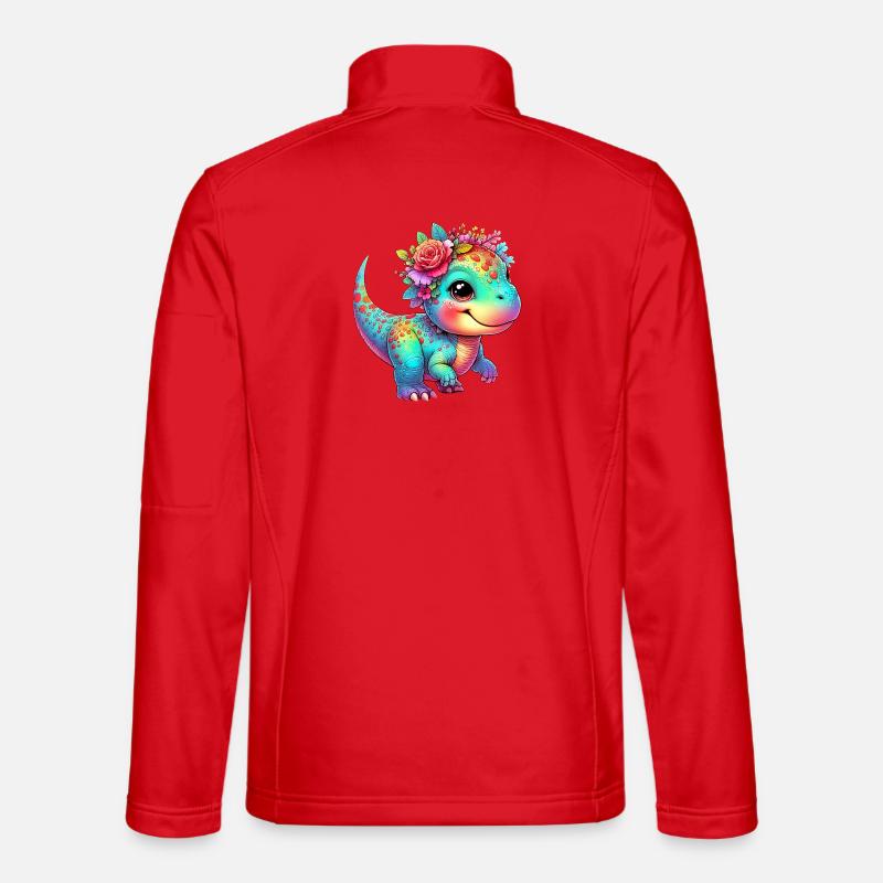 Dinosaur - Unisex Softshell Jacket - red