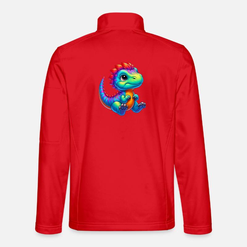 Dinosaur - Unisex Softshell Jacket - red