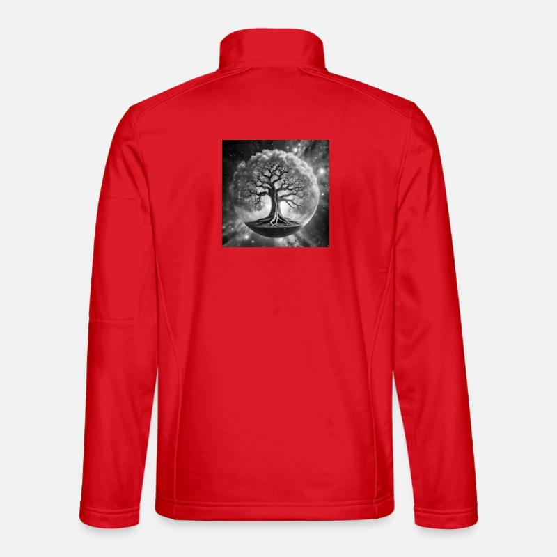 Der Kosmische Yggdrasil - Unisex Softshelljacke - Rot