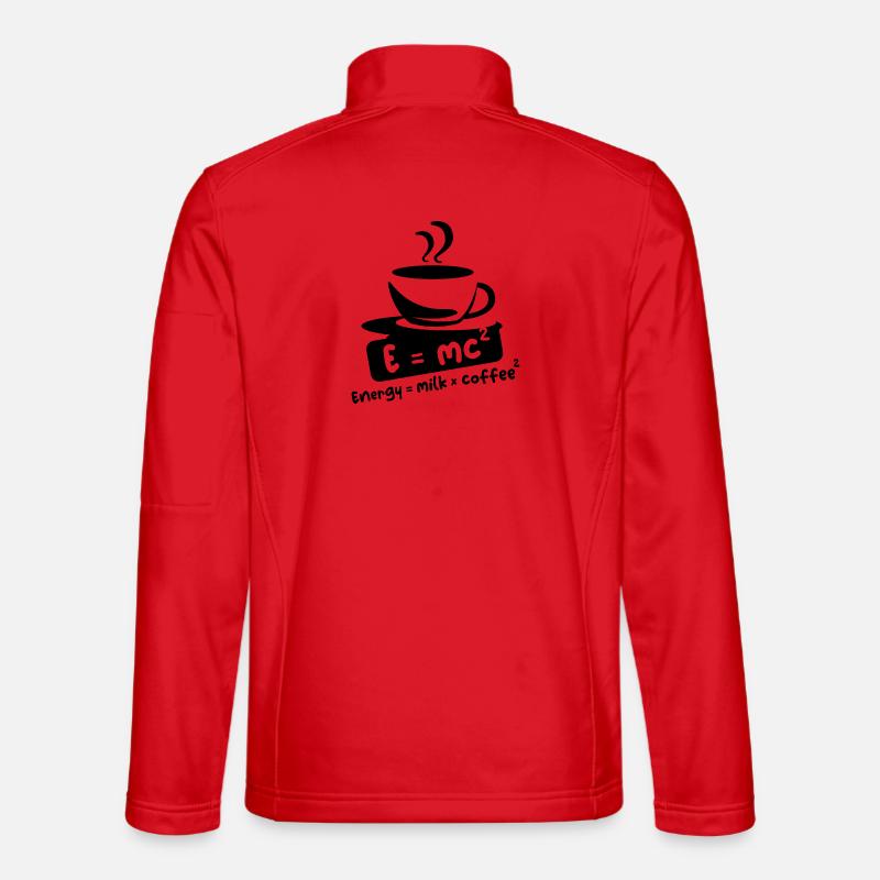 E= mc2 Kaffee lustige Sprüche Einstein Cafe Logo Unisex Softshelljacke