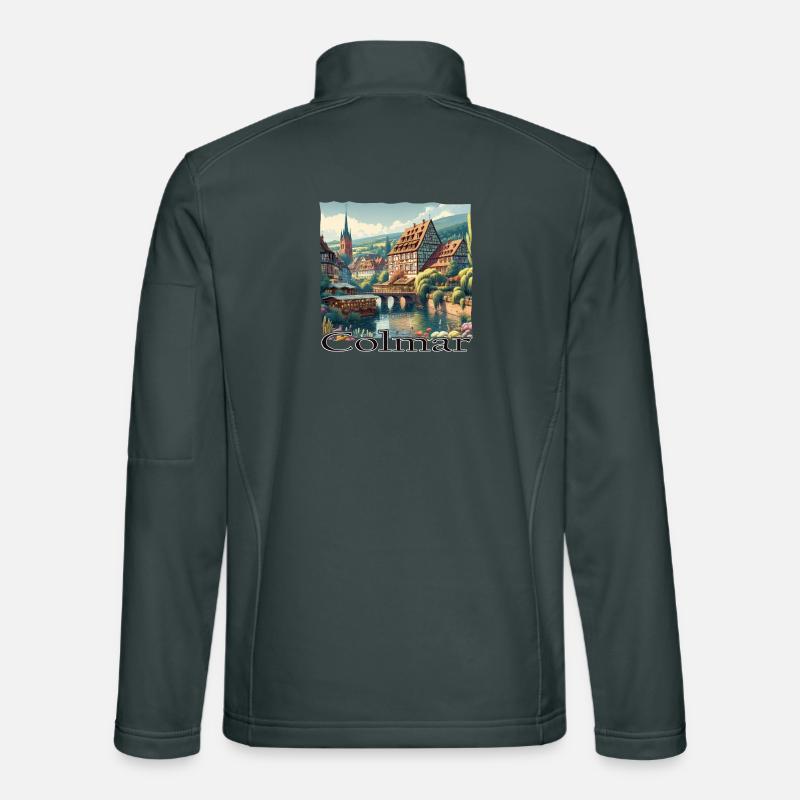 Colmar Old Town Charm & Colonial Style Architecture Unisex Softshell Jacket