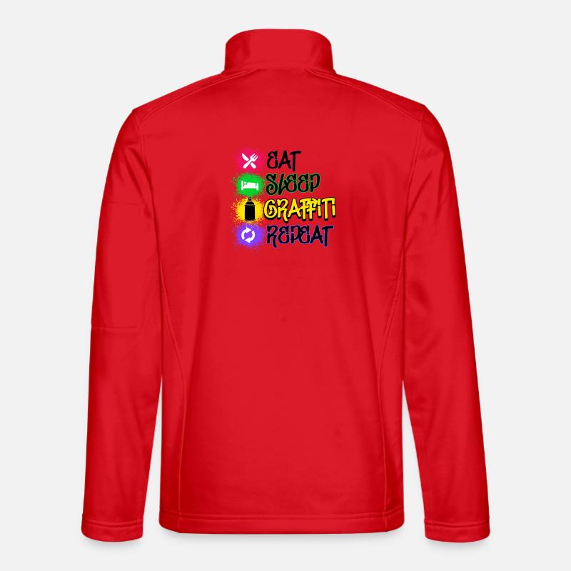 Graffiti Statement Sprayer Spraydose Kunst - Unisex Softshelljacke - Rot