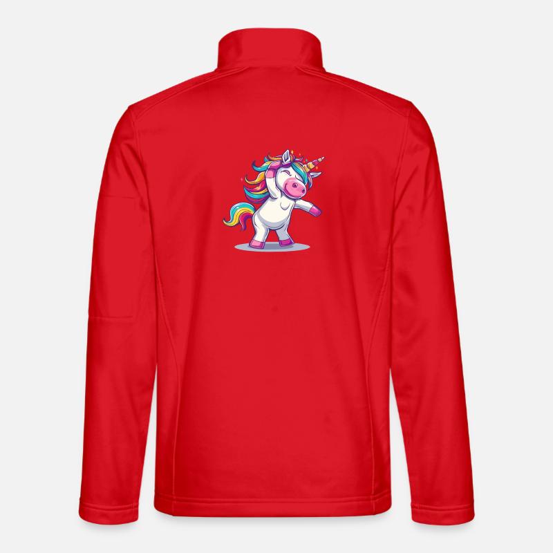 Tanzendes Einhorn - Unisex Softshelljacke - Rot