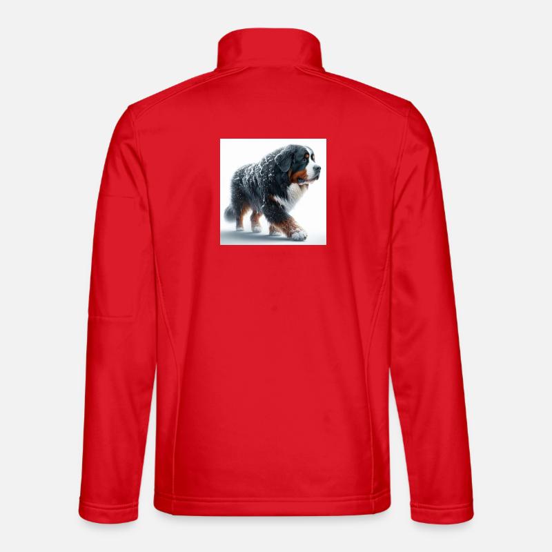 Berner Sennenhund - Unisex Softshelljacke - Rot