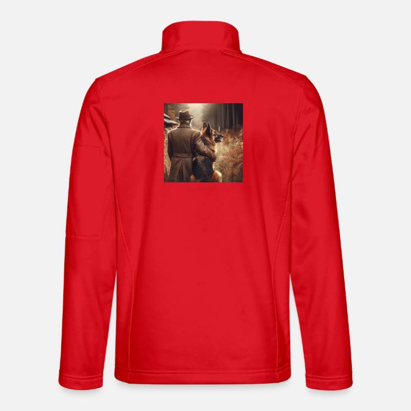 Deutscher Schäferhund Kunst - Unisex Softshelljacke - Rot