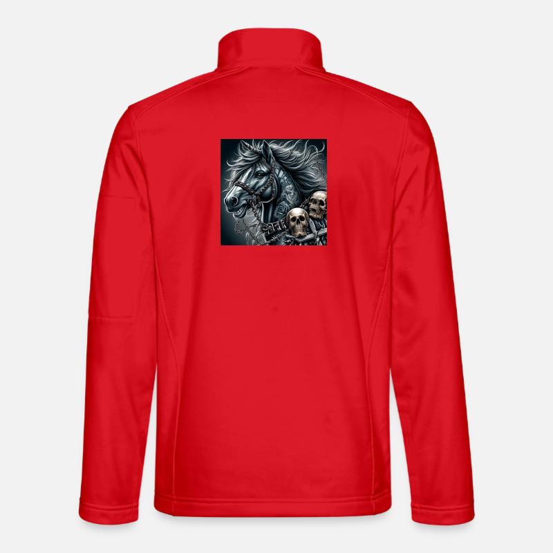 Schweres Pferd - Unisex Softshelljacke - Rot