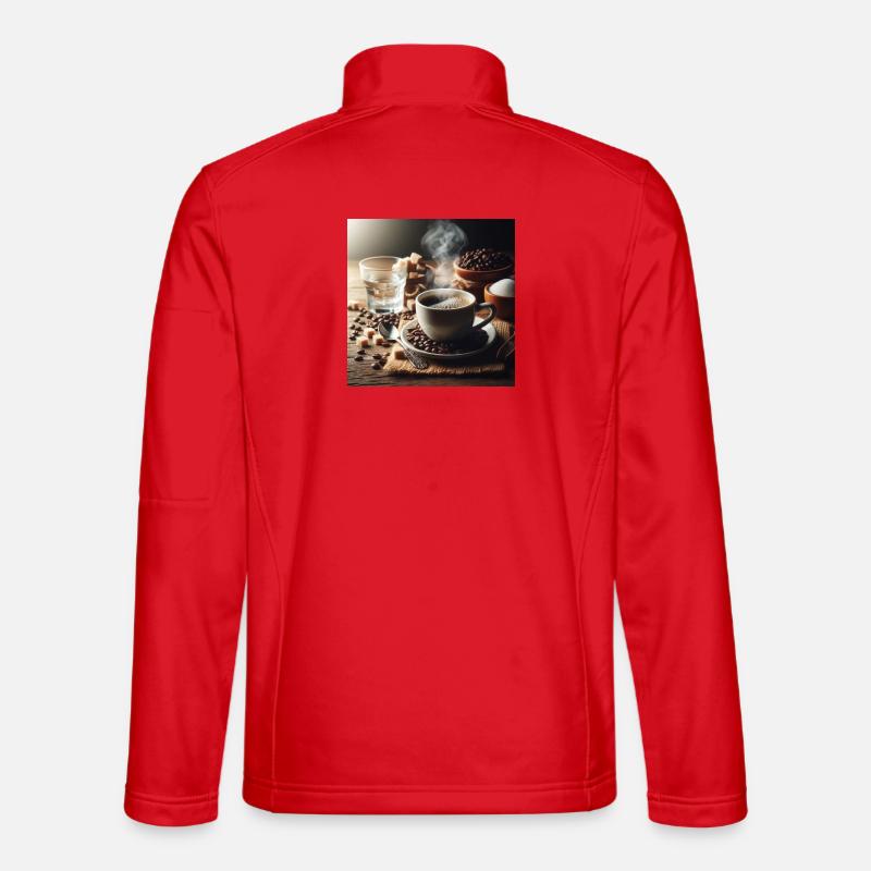 Tasse Kaffee - Unisex Softshelljacke - Rot