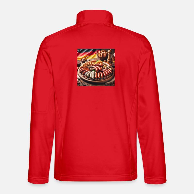 Deutsche Würstchen - Unisex Softshelljacke - Rot