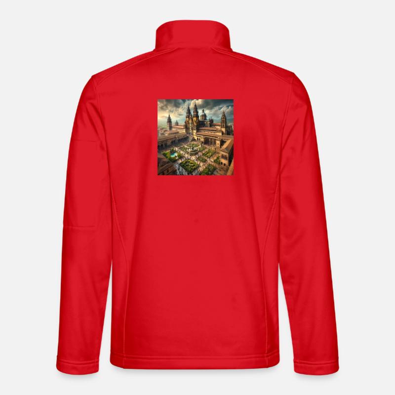 Kathedrale von Santiago - Unisex Softshelljacke - Rot