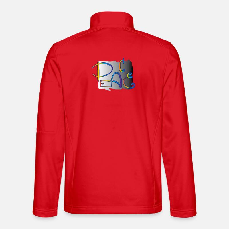 Peace Frieden - Unisex Softshelljacke - Rot