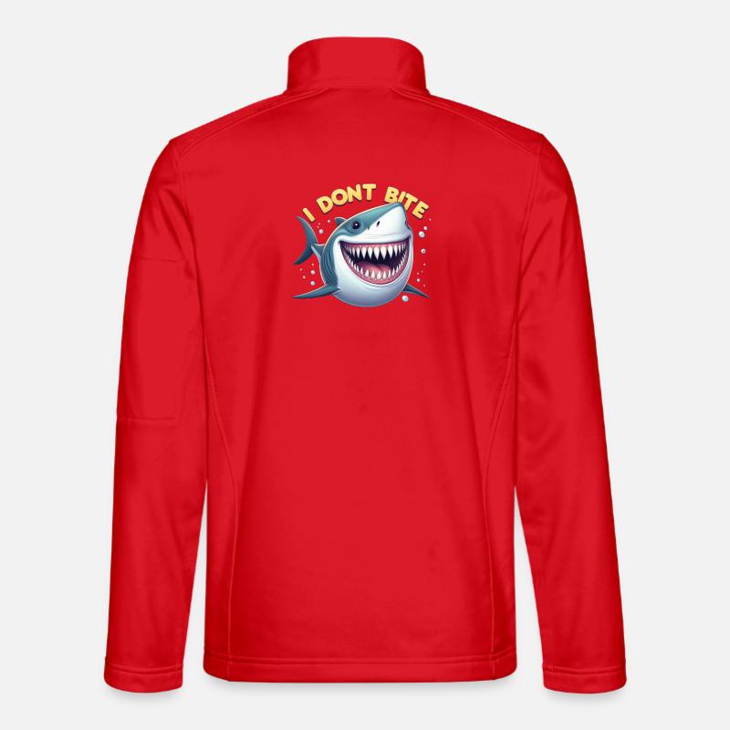 I don't bite... real! - Unisex Softshell Jacket - red