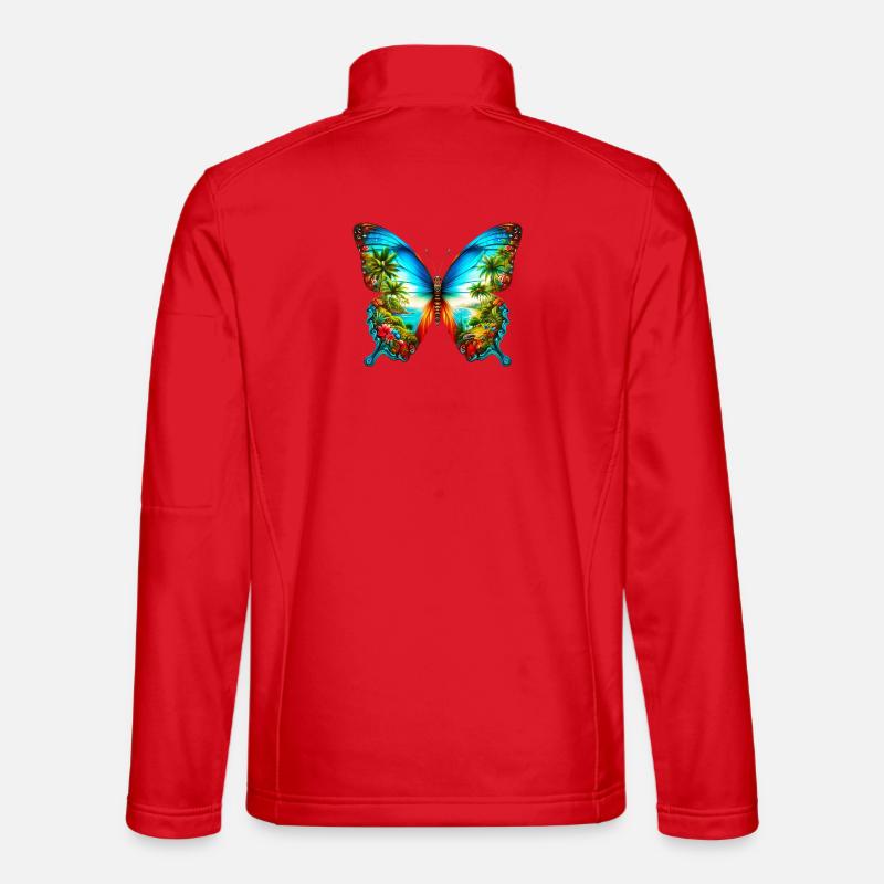 Butterfly - Unisex Softshell Jacket - red