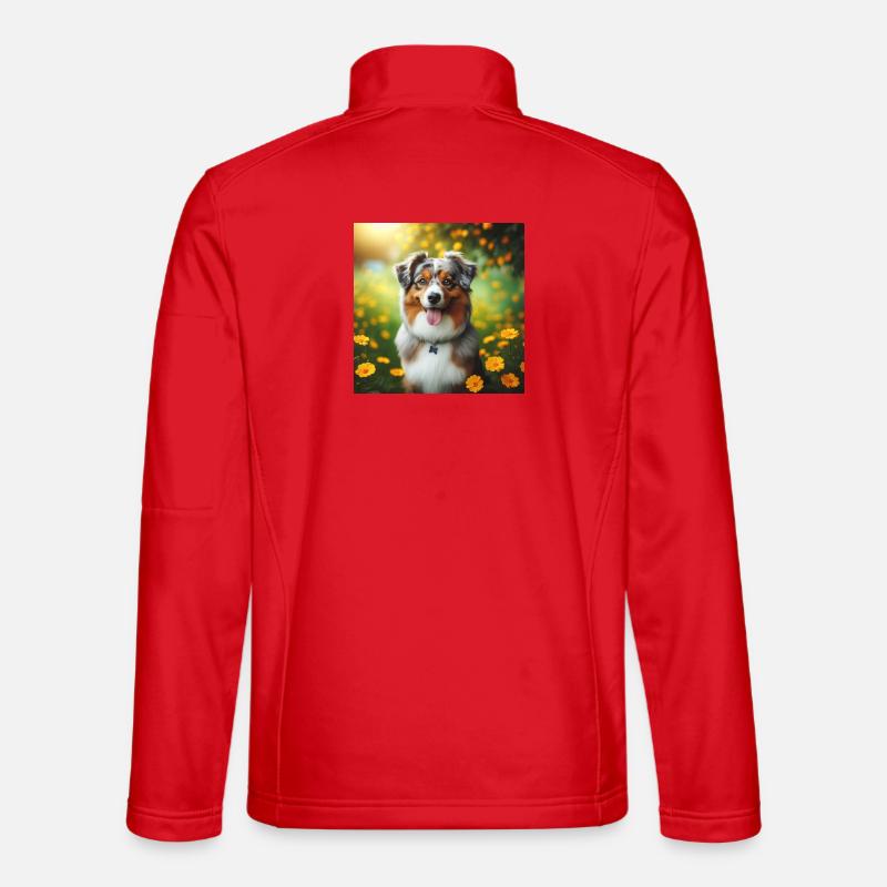 Australian Shepherd - Unisex Softshell Jacket - red