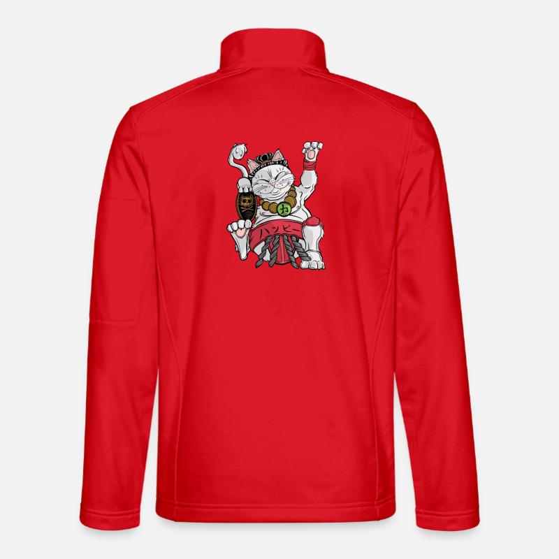 Maneki-neko Sumo - Unisex Softshell Jacket - red