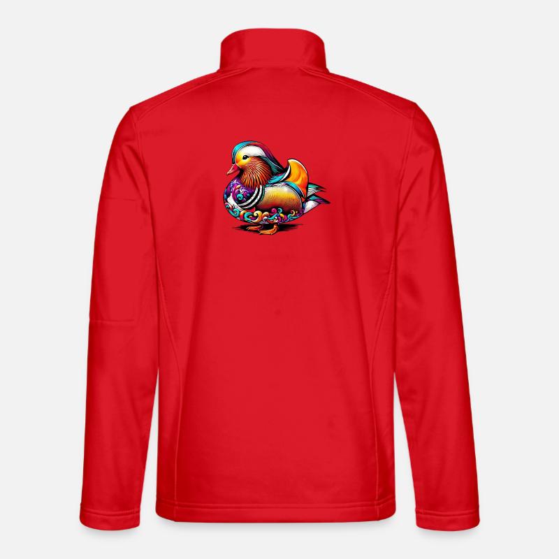 Mandarin duck - Unisex Softshell Jacket - red