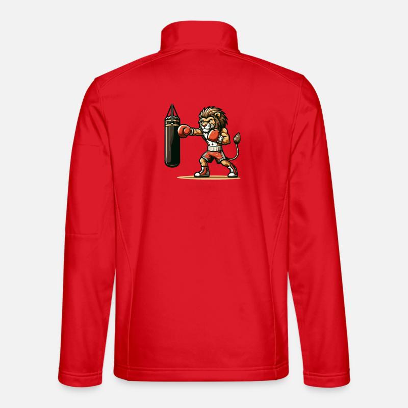 Punchline King : Le Lion de la boxe Veste en tissu softshell Unisexe