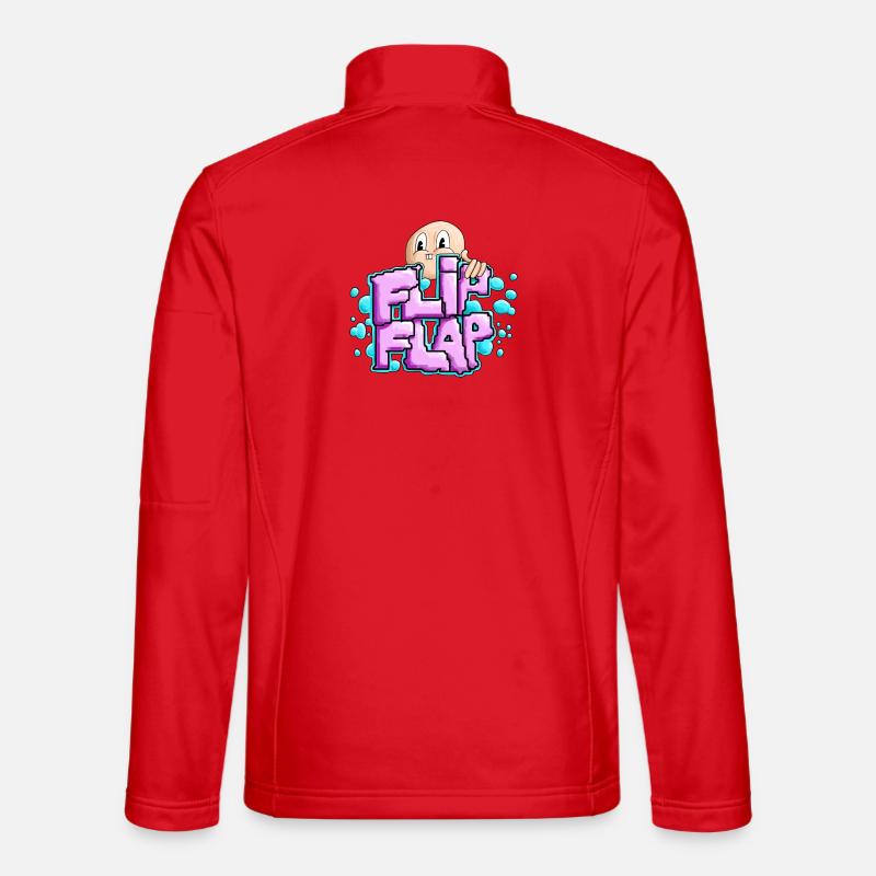 Spaßiger Graffiti-Bubble Flip - Unisex Softshelljacke - Rot