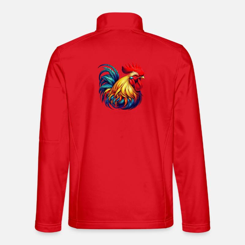 Hahn Henne - Unisex Softshelljacke - Rot