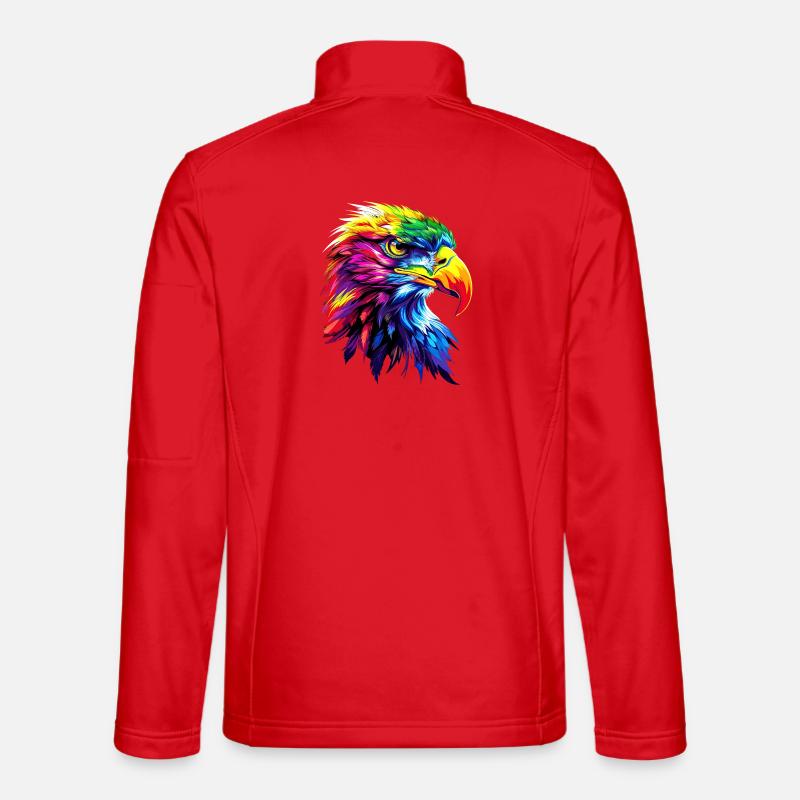 Eagle Pop Art Bright Colors Golden Eagle White-tailed Eagle Unisex Softshell Jacket