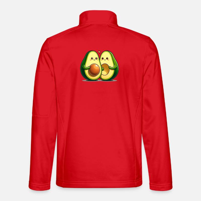 Avocado-Paar - Unisex Softshelljacke - Rot