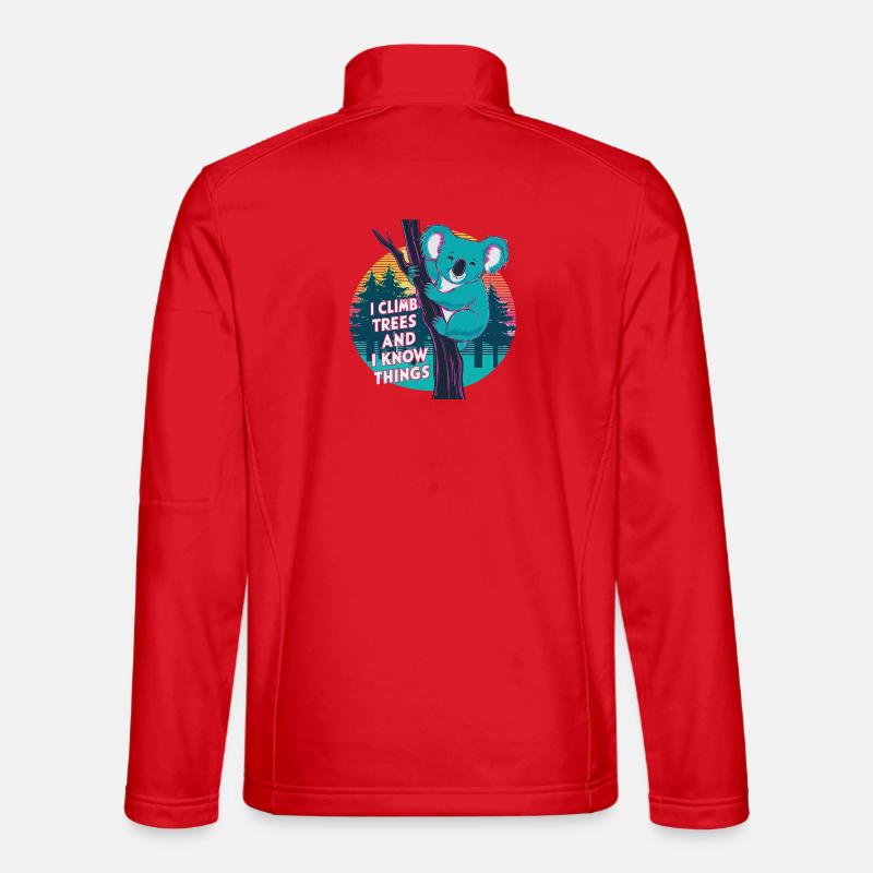 I Climb Trees and Know Things - Neon Koala Unisex Softshelljacke