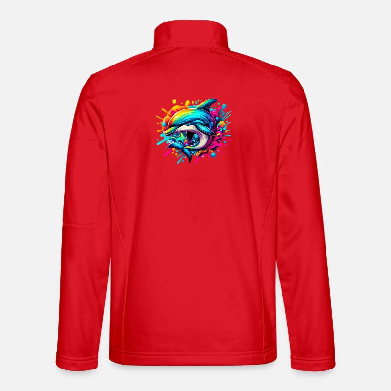 Delfin - Unisex Softshelljacke - Rot