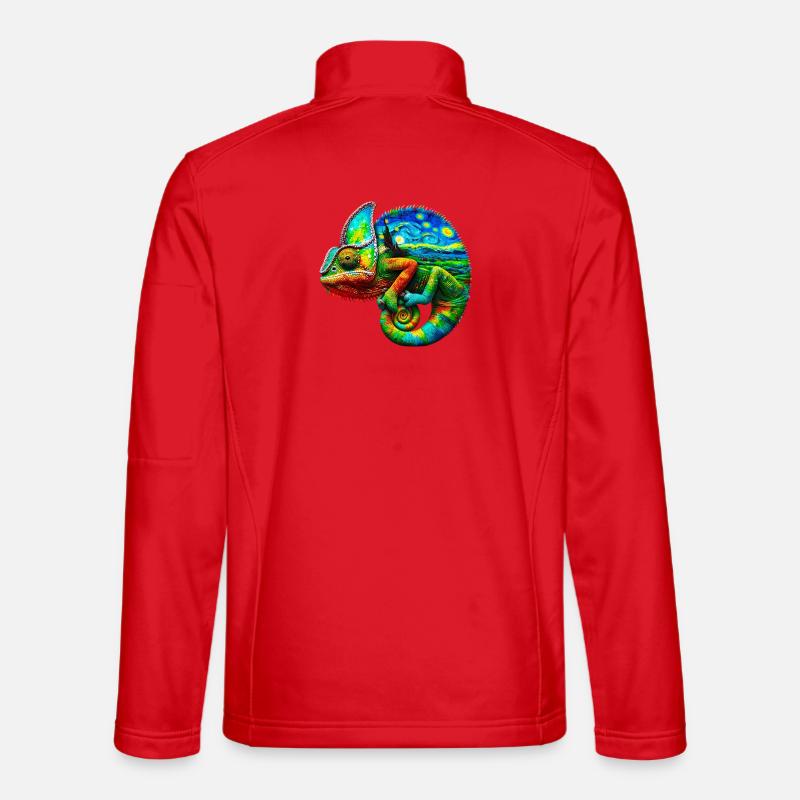 Van Gogh Chamäleon - Unisex Softshelljacke - Rot