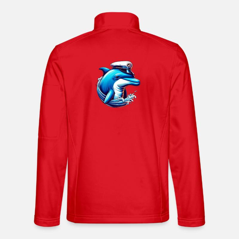 Dolphin Sailor - Unisex Softshell Jacket - red