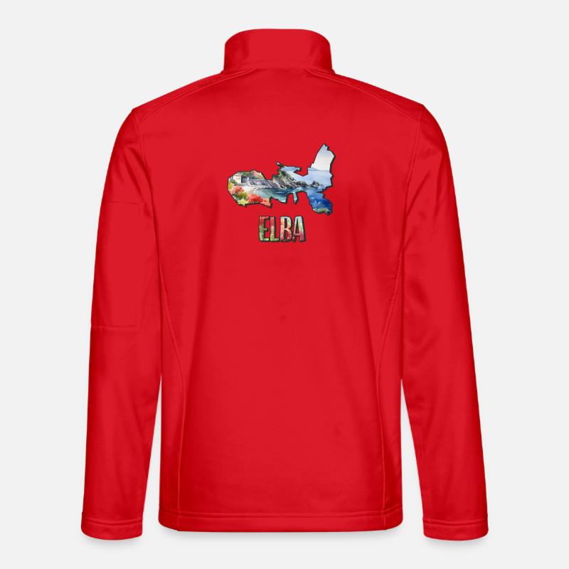 Mappa Acquerello Elba - Giacca softshell unisex - rosso