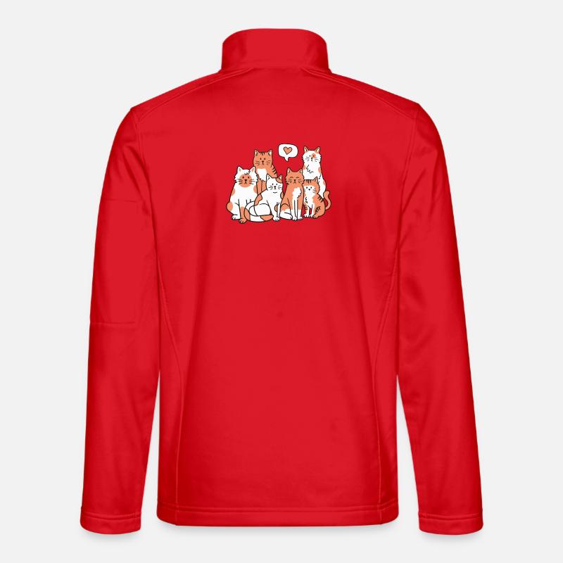 Katzen Katzenliebhaber - Unisex Softshelljacke - Rot