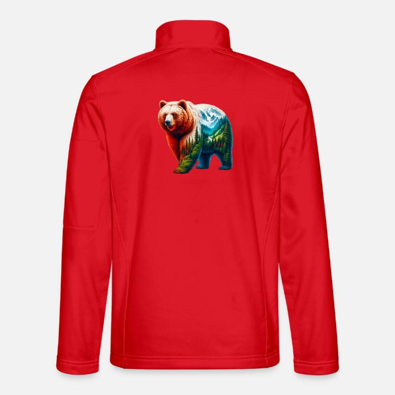 Bear - Unisex Softshell Jacket - red