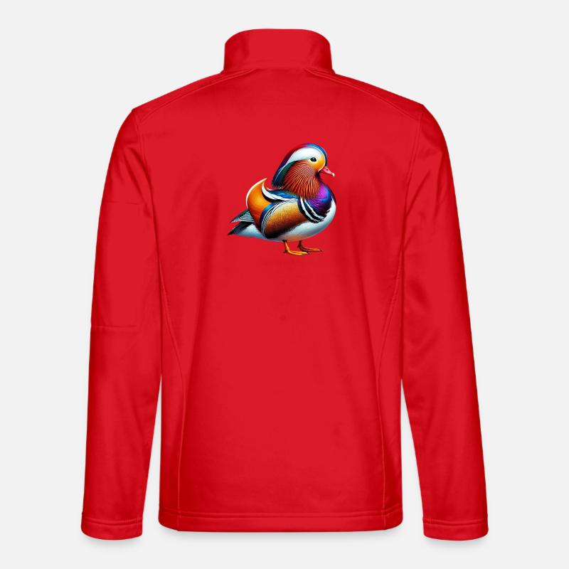 Mandarin duck - Unisex Softshell Jacket - red