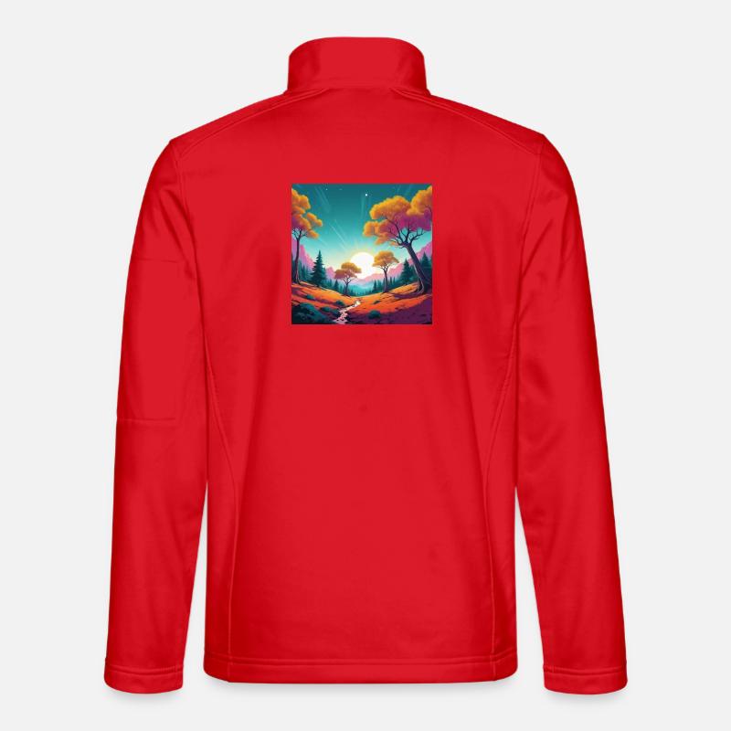 Coucher de soleil Veste en tissu softshell Unisexe