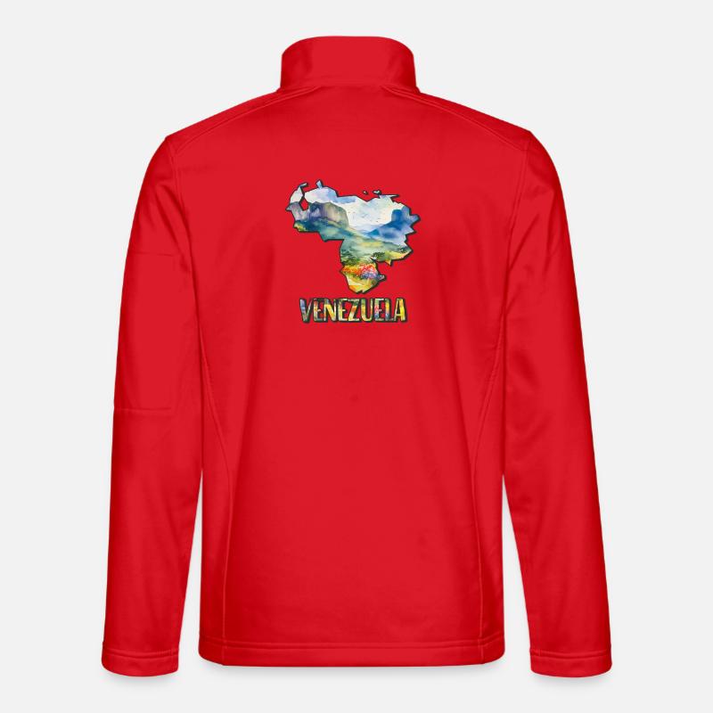 Carte à l’aquarelle Venezuela Veste en tissu softshell Unisexe