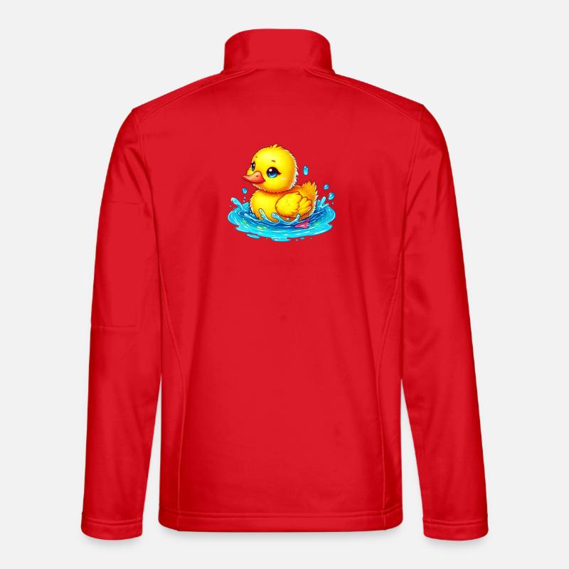 Duckling Duck Duck - Unisex Softshell Jacket - red
