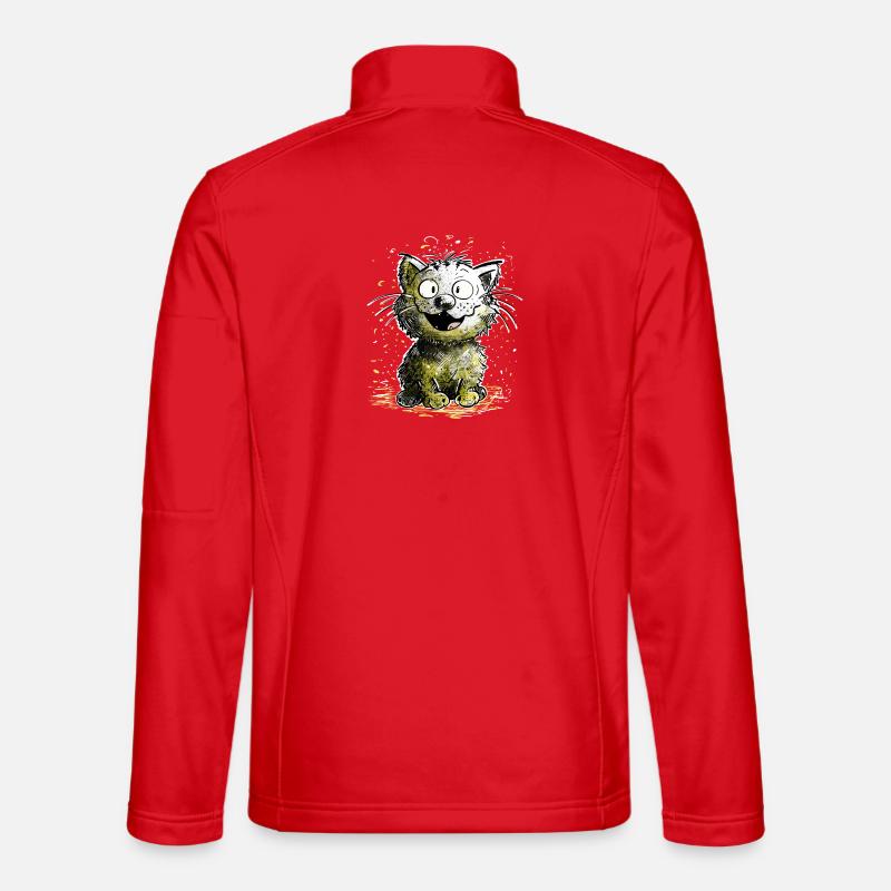 Katze Lacht - Unisex Softshelljacke - Rot