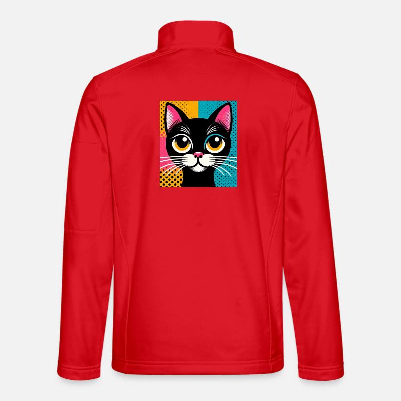 Cat - Unisex Softshell Jacket - red