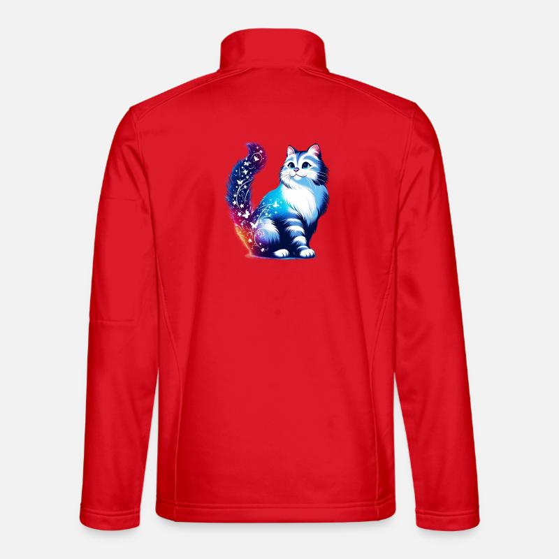 Katze - Unisex Softshelljacke - Rot