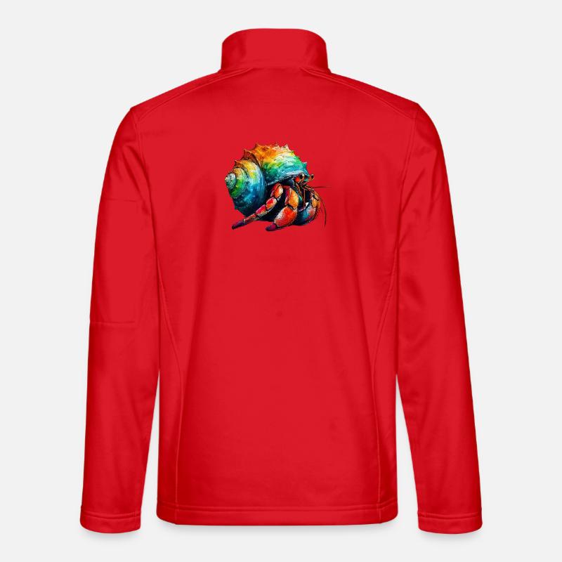 Hermit crab - Unisex Softshell Jacket - red