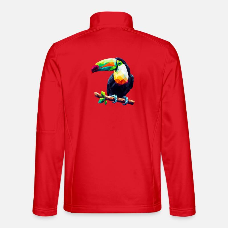 Polygonal toucan Unisex Softshell Jacket