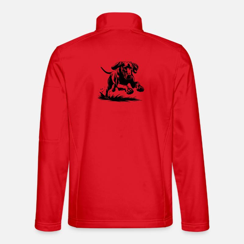 Weimaraner - Unisex Softshell Jacket - red