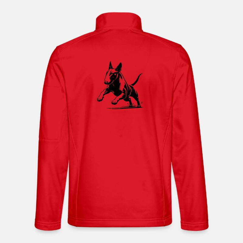 Bullterrier - Unisex Softshelljacke - Rot