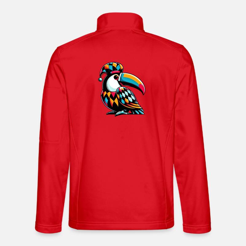 Harlekin Tukan - Unisex Softshelljacke - Rot