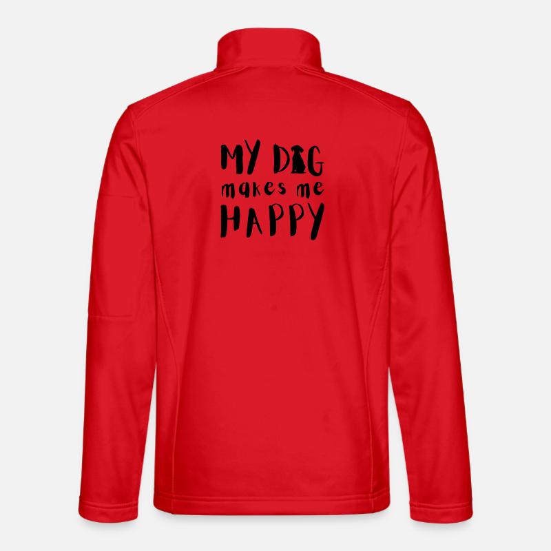My dog makes me happy - Unisex Softshell Jacket - red